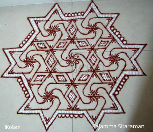 Rangoli: Star design kolam