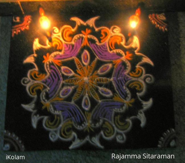 Rangoli:  Sandhya Deepam 