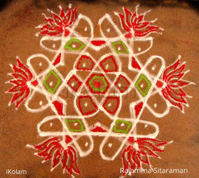 Rangoli: Simple chikku kolam