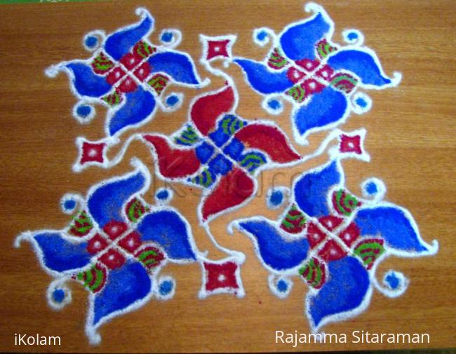 Rangoli: Dancing flowers.