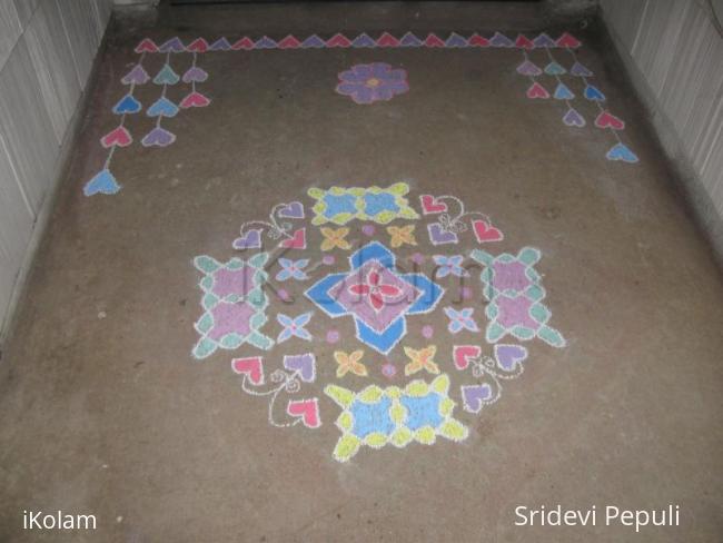 Rangoli: dotted Valentine's day kolam  2011