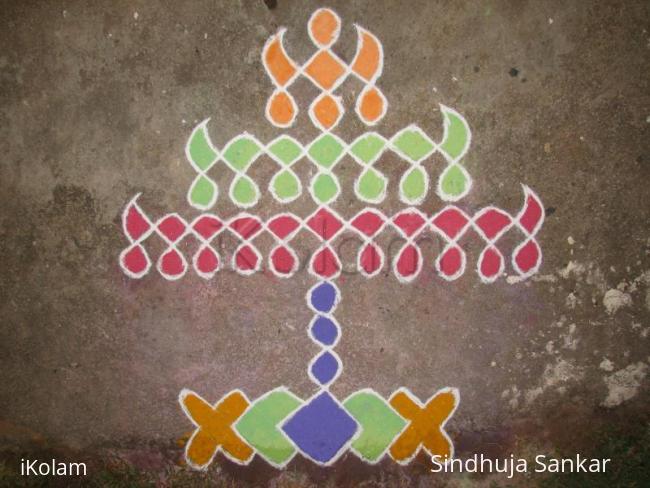 Rangoli: Chikku kolam entry for Margazhi dew drops kolam contest 2011