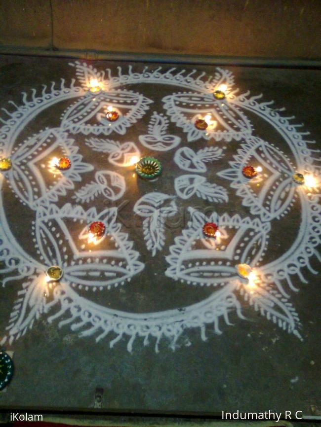 Rangoli: Karthigai Deepam