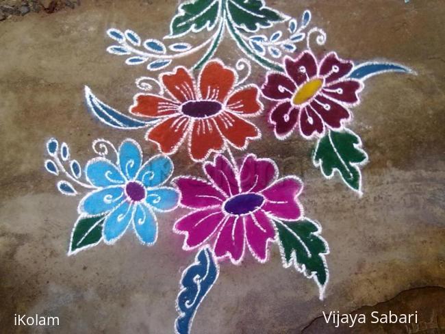 Rangoli: free hand drawing