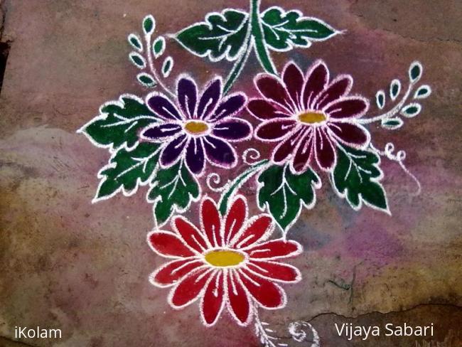 Rangoli: free hand drawing