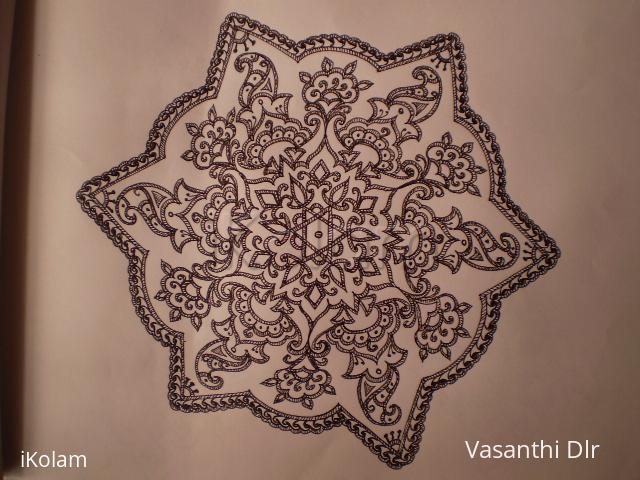 Rangoli: rangoli with mehandi design