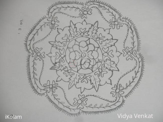 Rangoli: pencil sketch rangoli