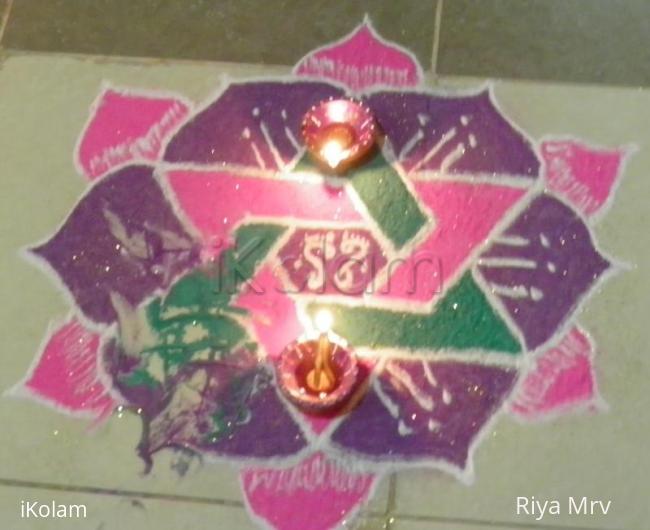 Rangoli: Laxmi pooja rangoli