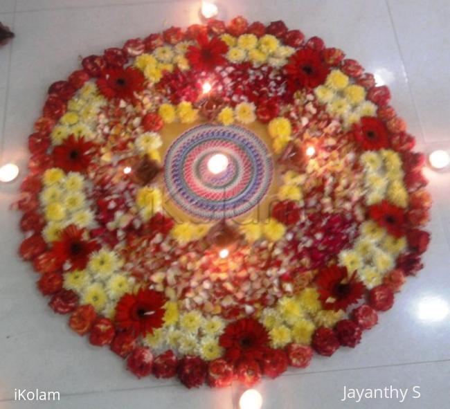 Rangoli: flower kolam for Diwali contest