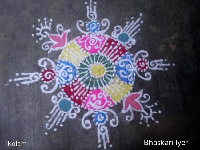 Rangoli: my first colour rangoli