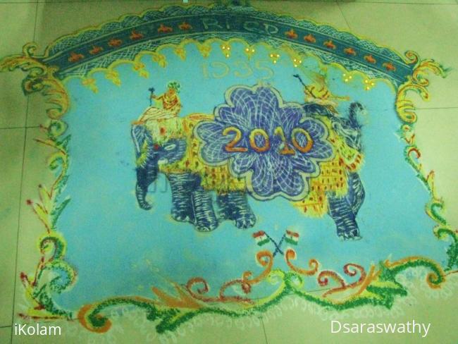 Rangoli: Freehand Rangoli done on New year day