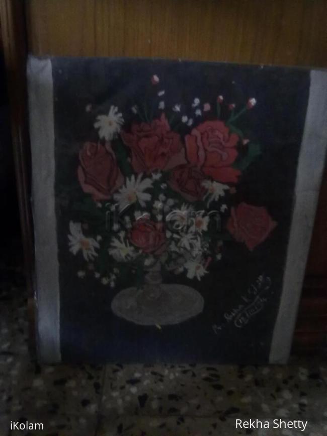 Rangoli: Painting of flower pot