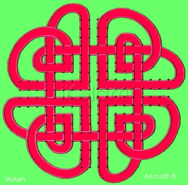 Rangoli: Celtic Hearts knot