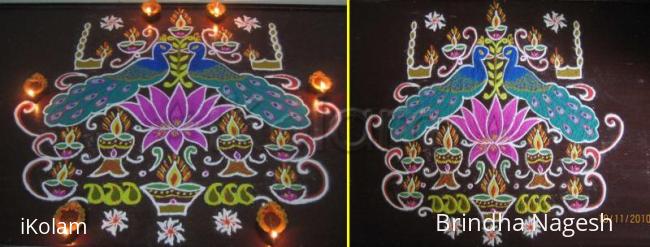 Rangoli: Karthigai Deepam Kolam