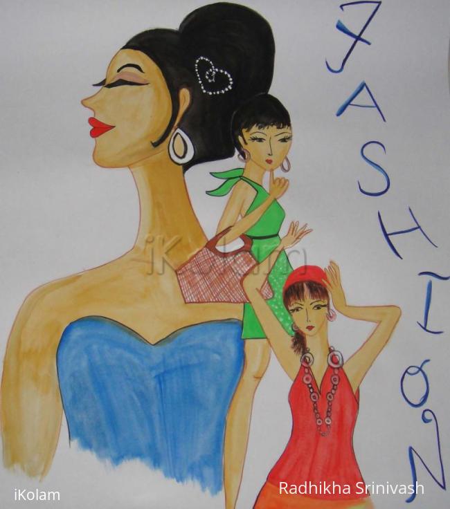 Rangoli: fashion figure painting