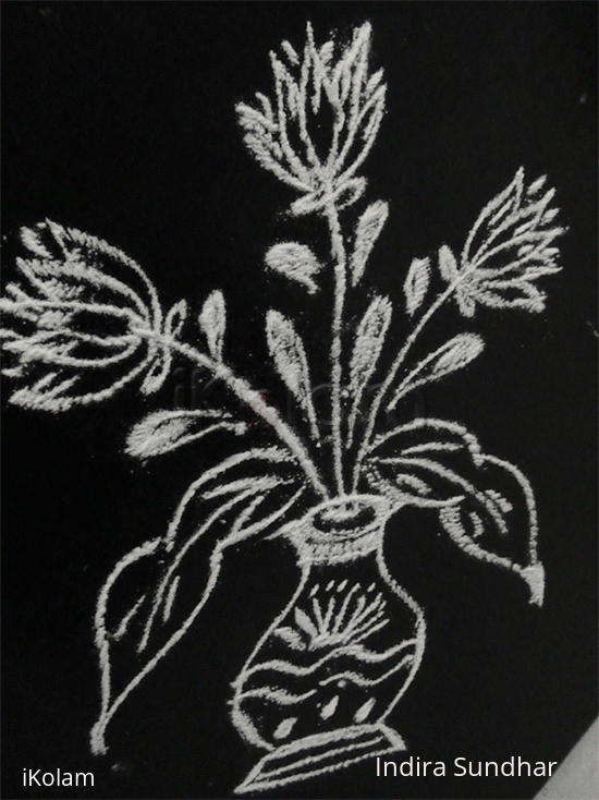 Rangoli: Flower vase