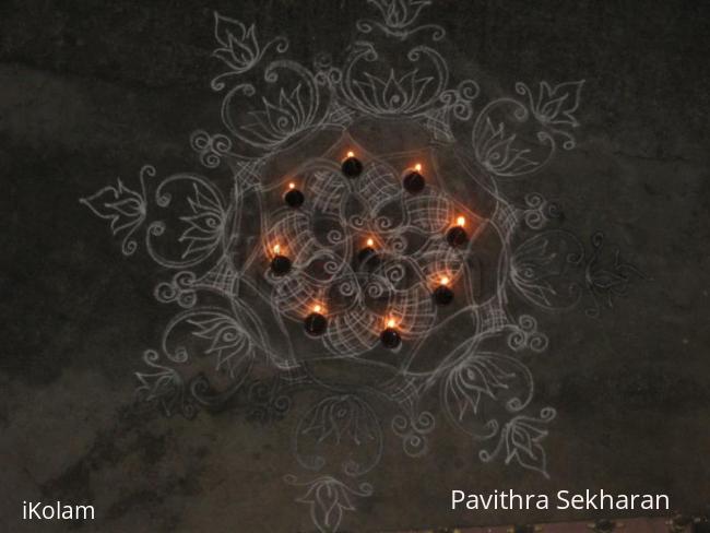 Rangoli: karthigai deepam kolam