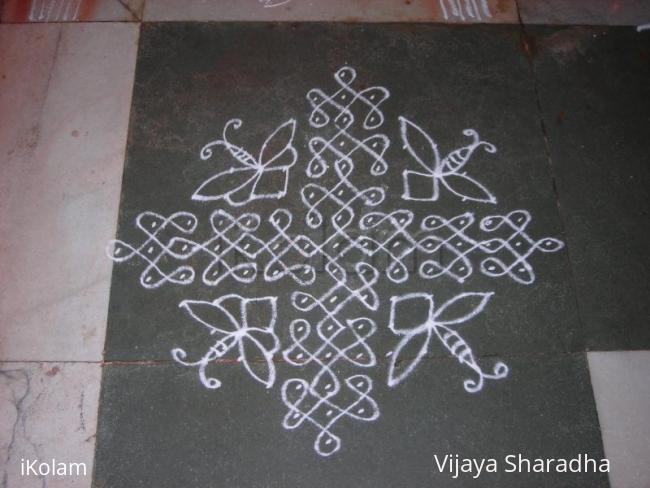 Rangoli: butterfly kolam