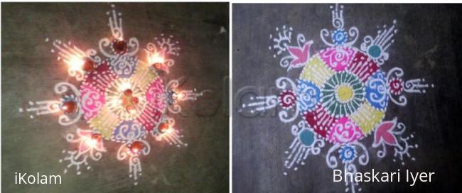 Rangoli: my first colour rangoli