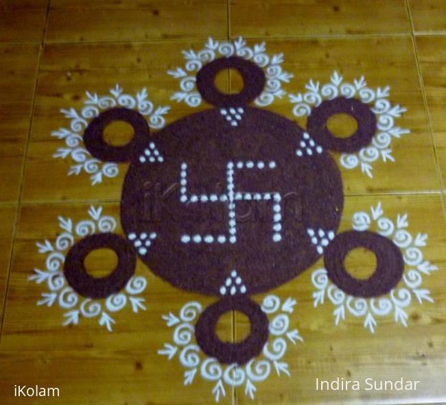 Rangoli: Karthigai Rangoli in  Daylight 