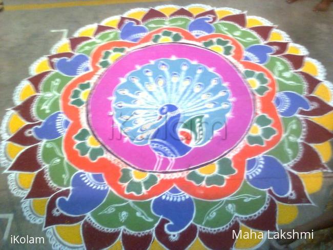 Rangoli: Peacock Kolam