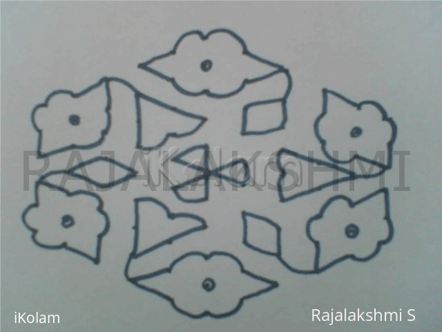 Rangoli: Dotted kolam 11 - 6