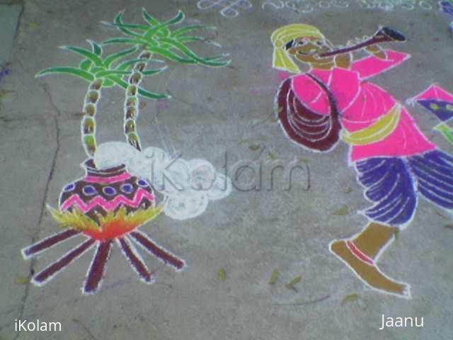 Rangoli: Pongal rangoli