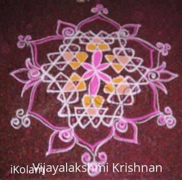 Rangoli: small dotted kolam