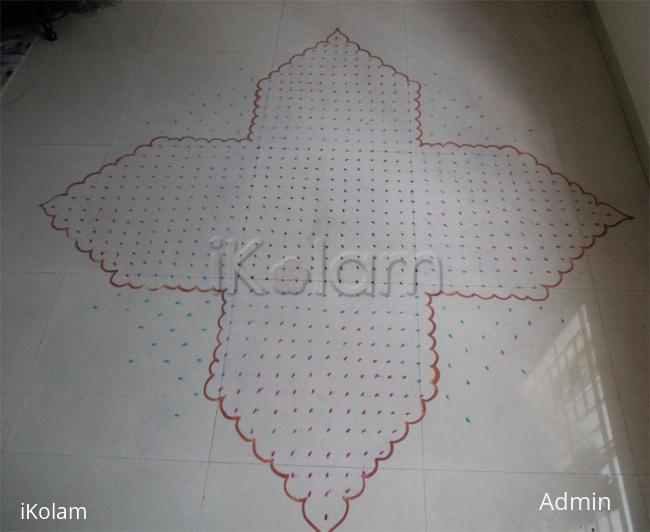 Rangoli: chikku kolam entry - dots