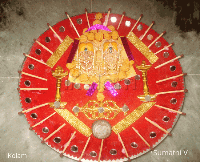 Rangoli: Arthi plate