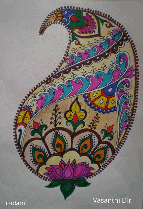 Rangoli: Mango Design