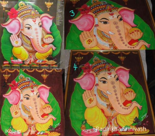 Rangoli: Vinayagar frame work