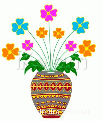 Rangoli: Flower pot