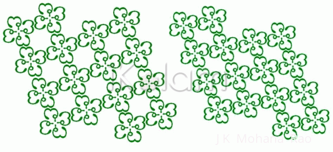 Rangoli: Four-leaved clover 