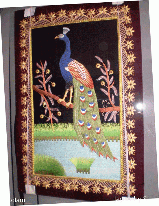 Rangoli: Thread Peacock