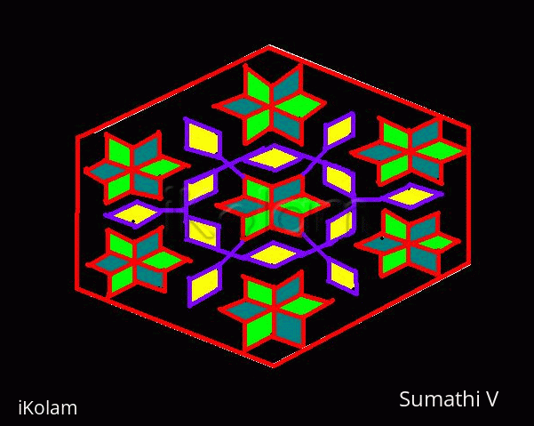 Rangoli: Seven stars