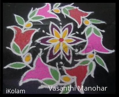 Rangoli: My small kitchen top kolam