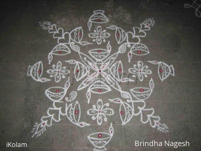 Rangoli: 15 x 1 Kolam no. 3