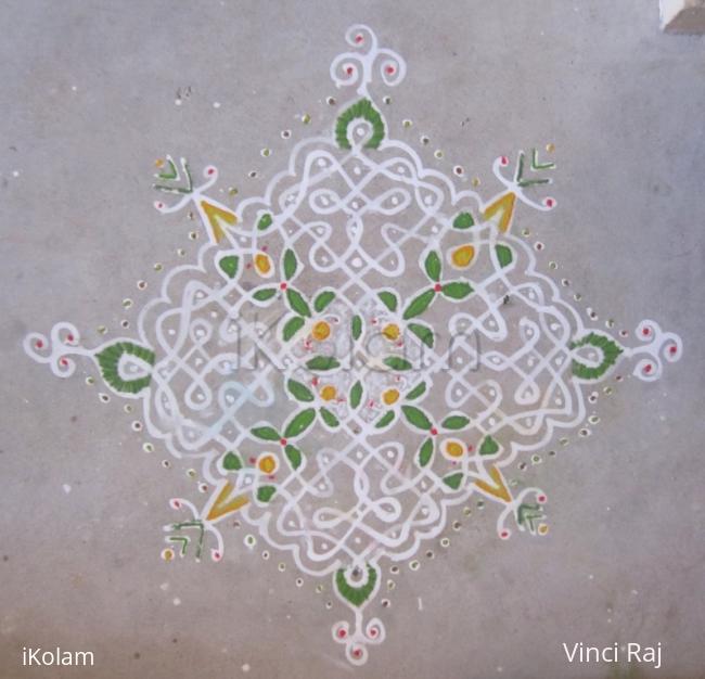 Rangoli: 15x1 Kolam -3