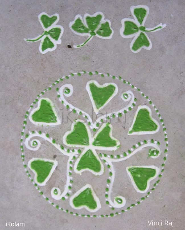 Rangoli: St.Patrick's Day Kolam