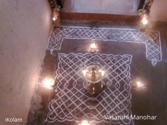 Rangoli: MY FIRST KOLAM - made on karthigai day