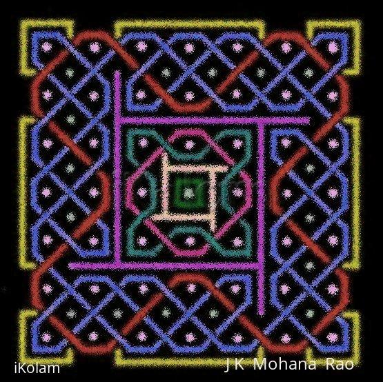 Rangoli: Another 85 dot kOlam - 7x7 - 2 