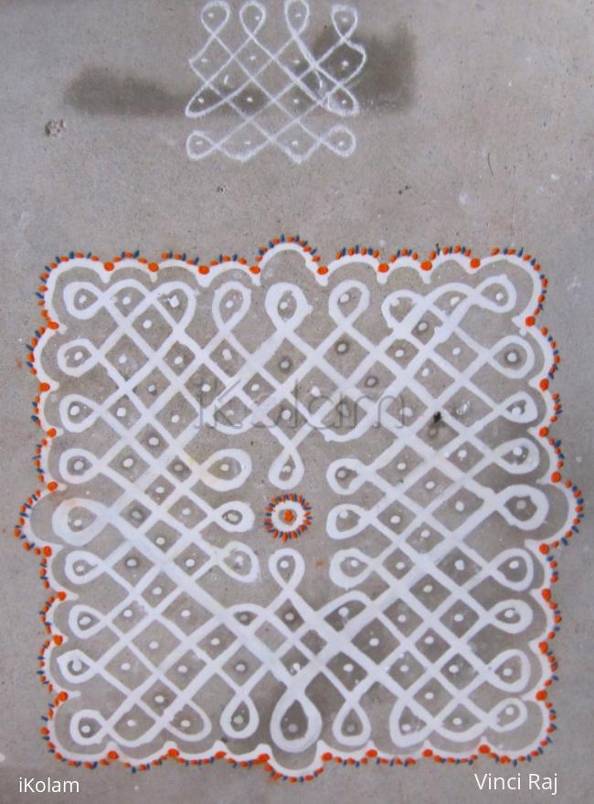 Rangoli: 9x9 Dot Kolam - 6