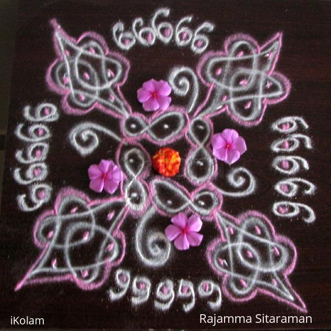 Rangoli: Dotted midnight masala kolam