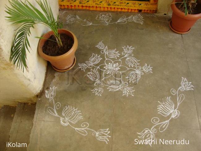 Rangoli: 7-4 lotus kolam