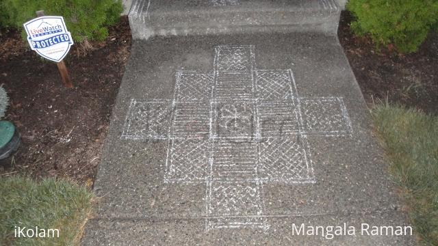 Rangoli: kolam at usa redmond seattle -ganesh chaturthi