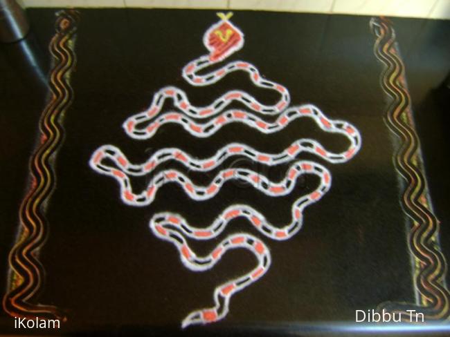 Rangoli: Serpent Kolam