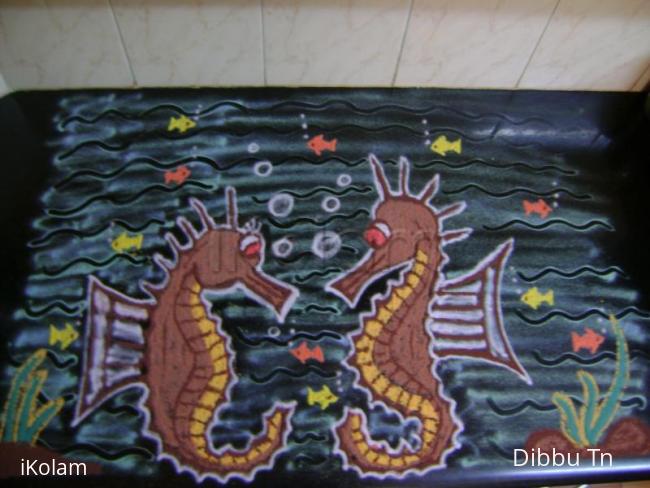 Rangoli: Seahorse