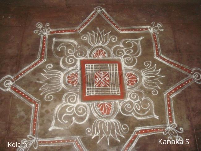 Rangoli: kolam at my flat