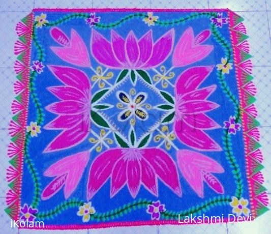 Rangoli: Lotus carpet